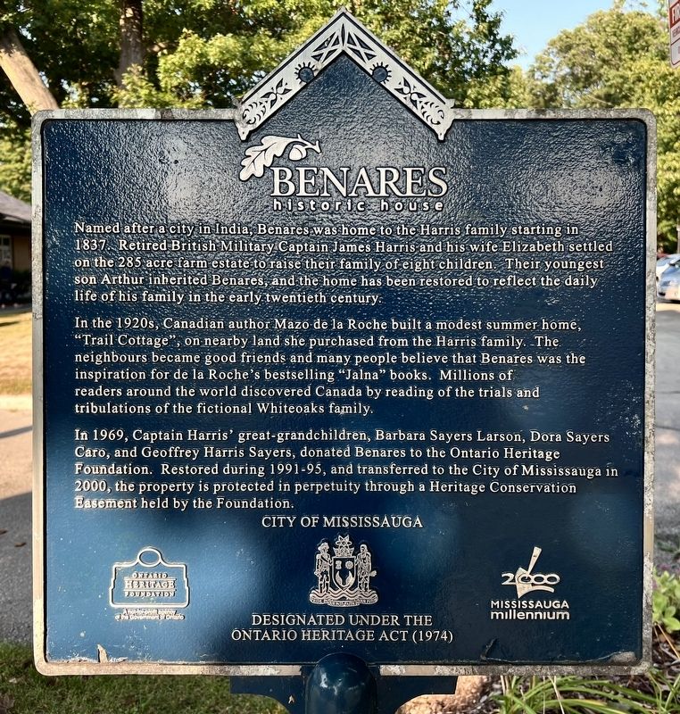 Benares Historic House Marker image. Click for full size.