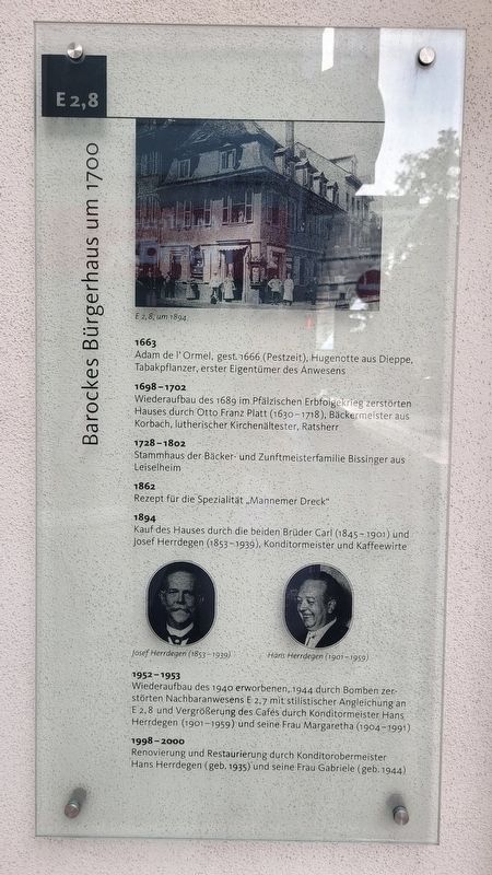 Barockes B�rgerhaus um 1700 / Baroque town house around 1700 Marker image. Click for full size.
