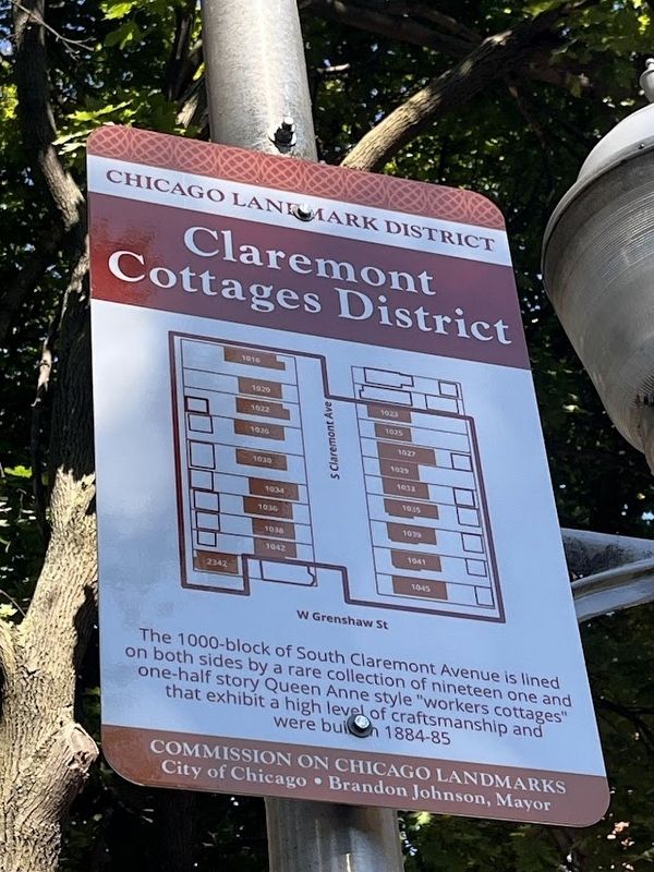 Claremont Cottages District Marker image. Click for full size.