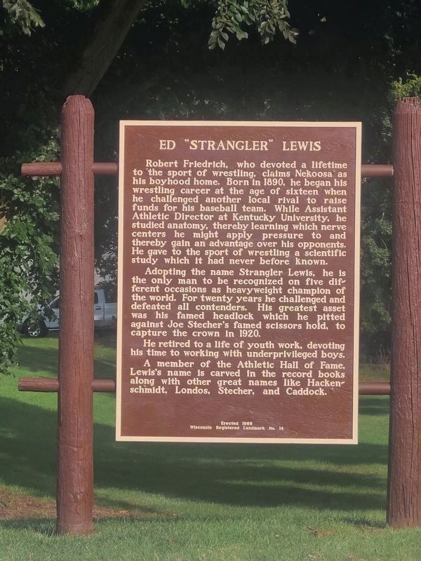 Ed “Strangler” Lewis Marker. Click for full size. Ed “Strangler” Lewis Marker image. Click for full size.