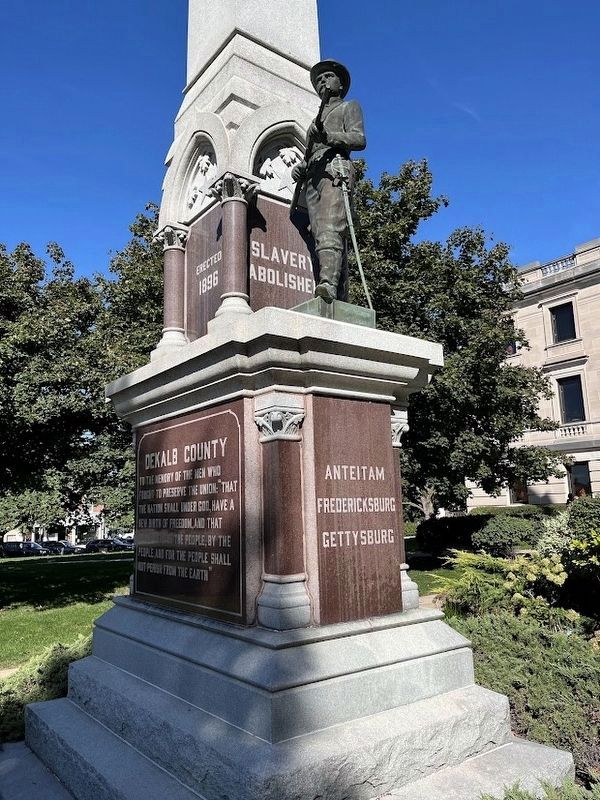 DeKalb County Civil War Memorial. Click for full size. DeKalb County Civil War Memorial image. Click for full size.
