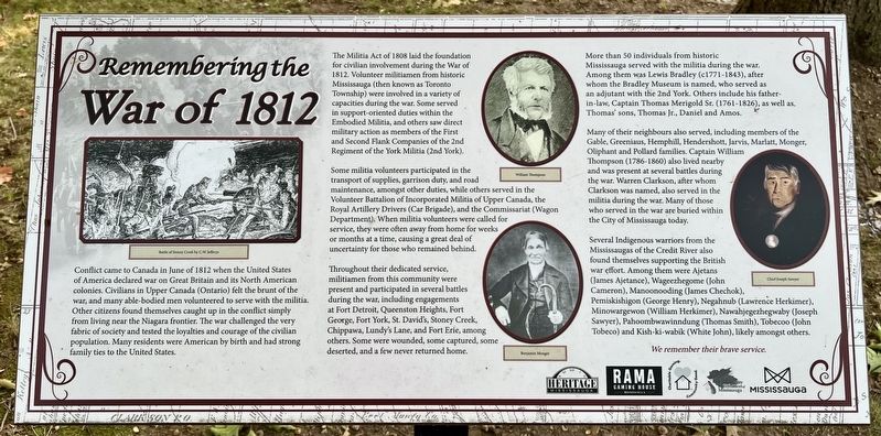 Remembering the War of 1812 Marker. Click for full size. Remembering the War of 1812 Marker image. Click for full size.