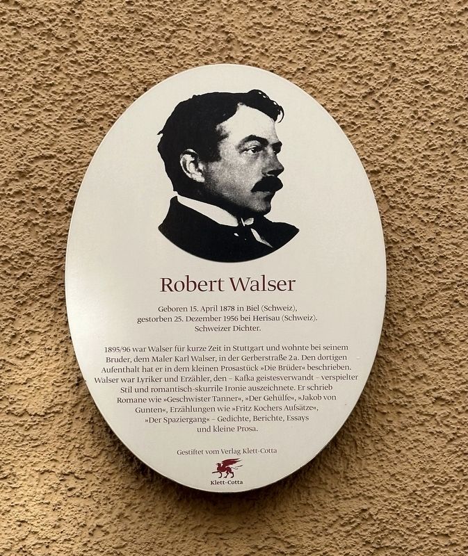 Robert Walser Marker. Click for full size. Robert Walser Marker image. Click for full size.