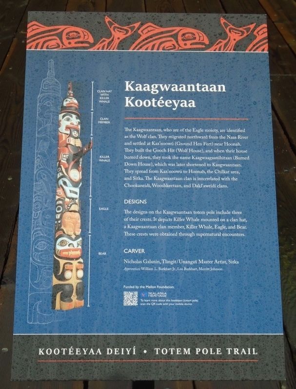 Kaagwaantaan Kootéeyaa Marker. Click for full size. Kaagwaantaan Kootéeyaa Marker image. Click for full size.