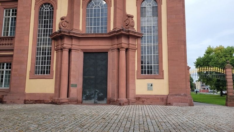 The entrance to the Schlosskirche / Palace Church. Click for full size. The entrance to the Schlosskirche / Palace Church image. Click for full size.