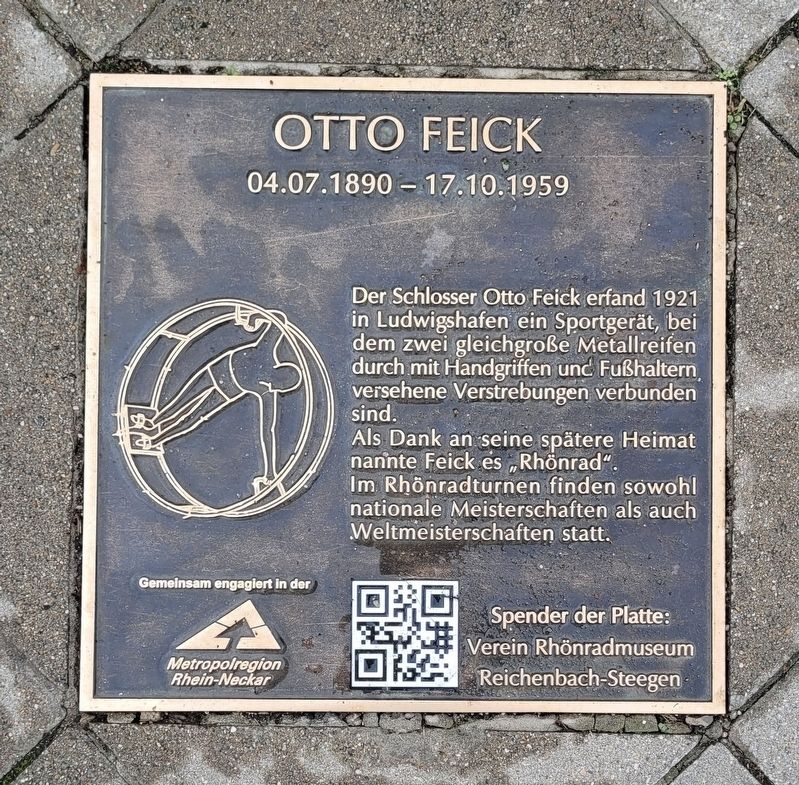 Otto Feick Marker. Click for full size. Otto Feick Marker image. Click for full size.