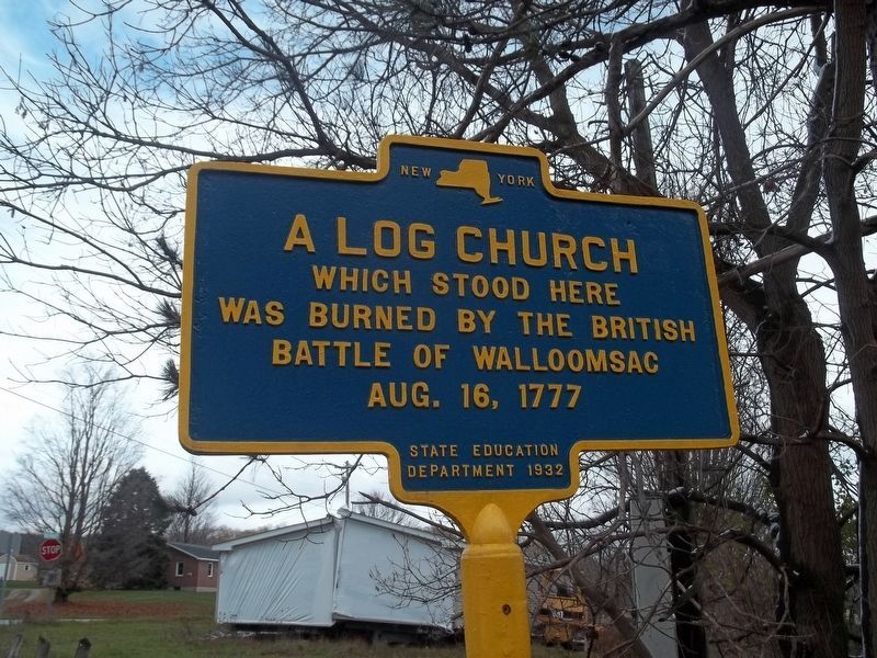 A Log Church Marker after being stripped and repainted (2020).. Click for full size. A Log Church Marker after being stripped and repainted (2020). image. Click for full size.