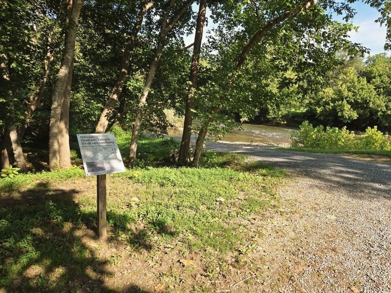 Millrace, Headrace, Tailrace: It's all very confusing. Marker. Click for full size. Millrace, Headrace, Tailrace: It's all very confusing. Marker image. Click for full size.