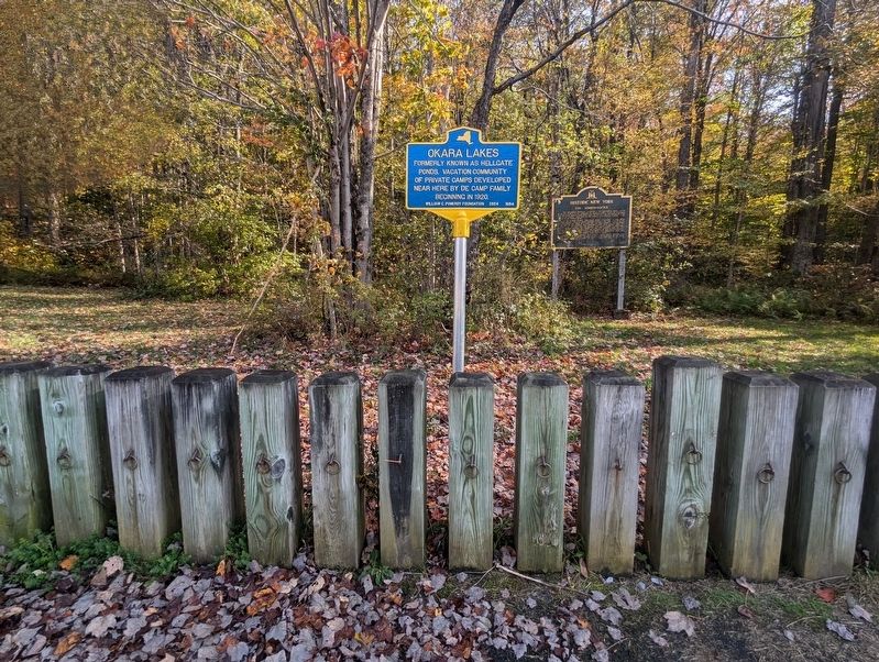 Okara Lakes Marker area Historic New York marker in the background. Click for full size. Okara Lakes Marker area Historic New York marker in the background image. Click for full size.