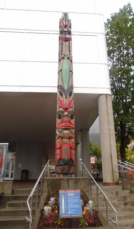 Yéil (Raven) Kootéeyaa (Totem Pole) and Marker. Click for full size. Yéil (Raven) Kootéeyaa (Totem Pole) and Marker image. Click for full size.