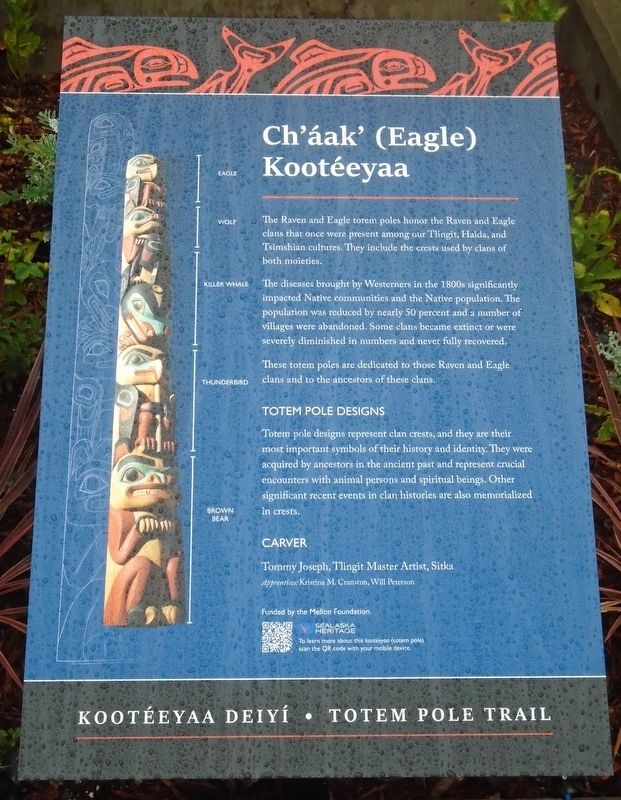 Ch'�ak' (Eagle) Koot�eyaa Marker image. Click for full size.