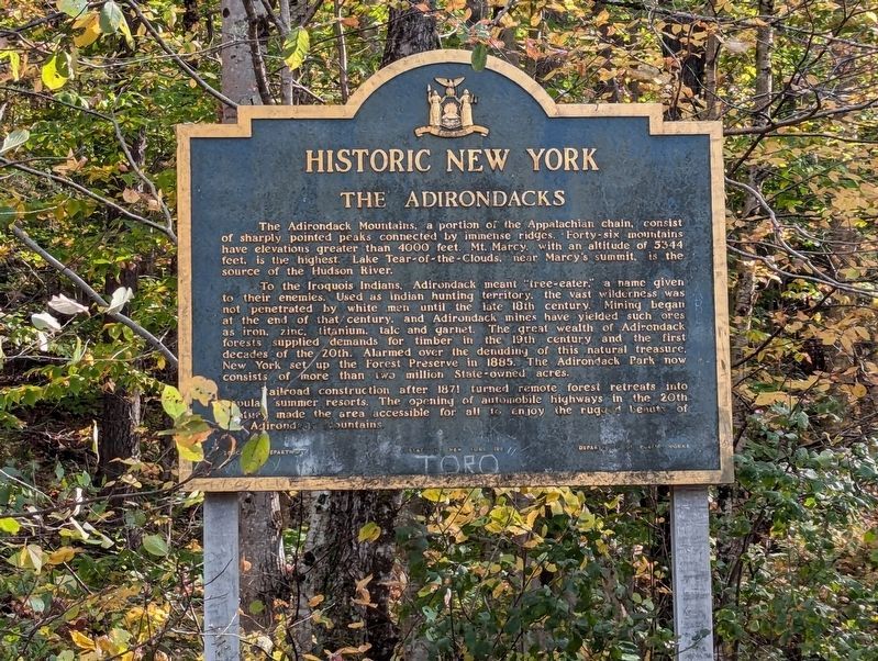 The Adirondacks Marker. Click for full size. The Adirondacks Marker image. Click for full size.