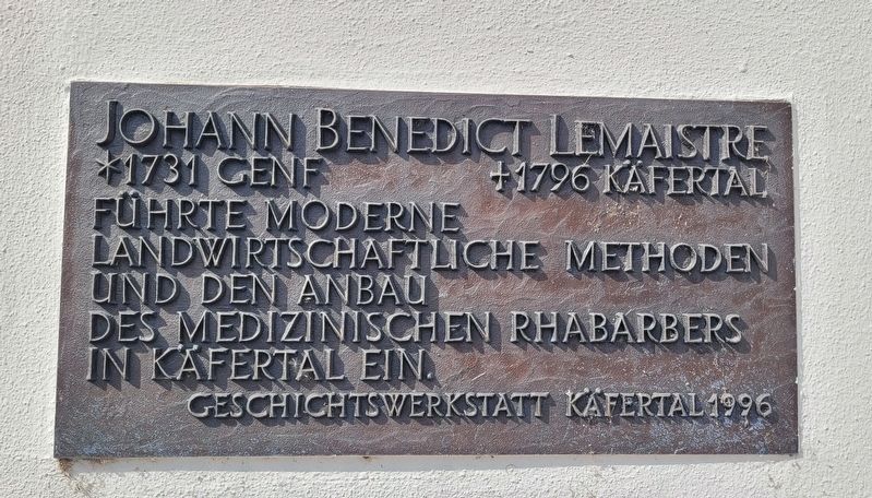 Johann Benedict Lemaistre Marker. Click for full size. Johann Benedict Lemaistre Marker image. Click for full size.