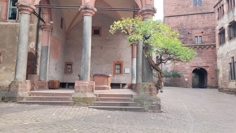The view of the Fountain Hall and Marker from the courtyard. Click for full size. The view of the Fountain Hall and Marker from the courtyard image. Click for full size.