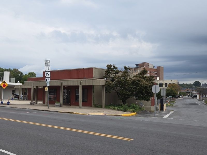 Full view of building (currently empty) across Piedmont Ave. Marker is to the right. Click for full size. Full view of building (currently empty) across Piedmont Ave. Marker is to the right image. Click for full size.