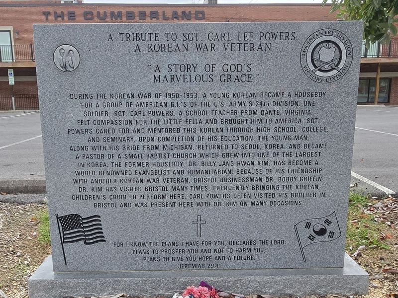 A Tribute to Sgt. Carl Lee Powers Marker image. Click for full size.