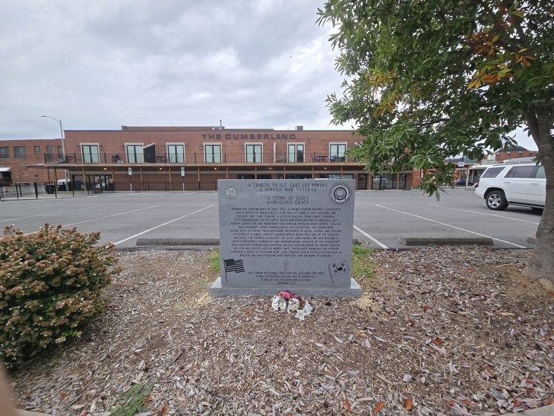Wide view A Tribute to Sgt. Carl Lee Powers Marker image. Click for full size.