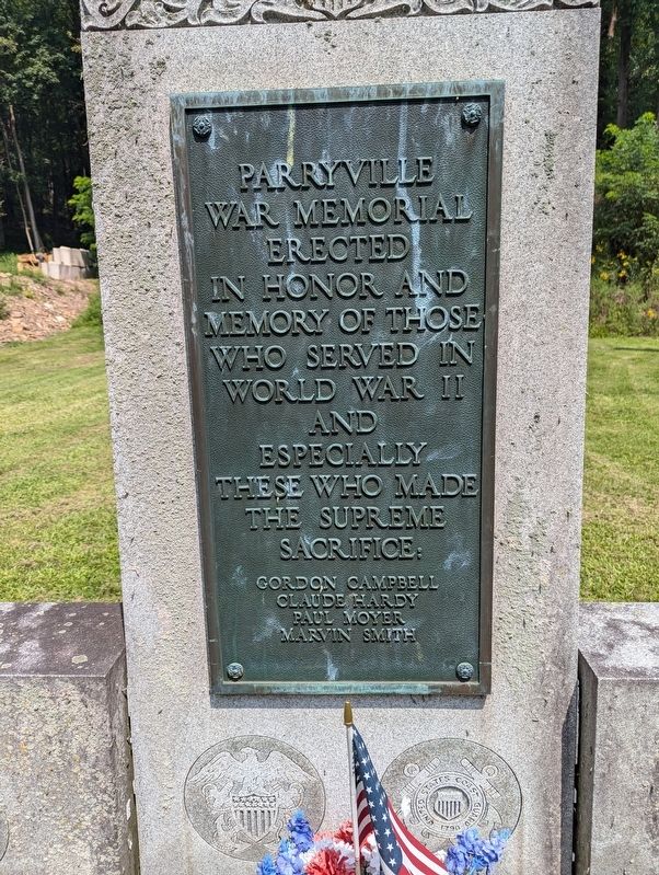 Parryville War Memorial Marker. Click for full size. Parryville War Memorial Marker image. Click for full size.