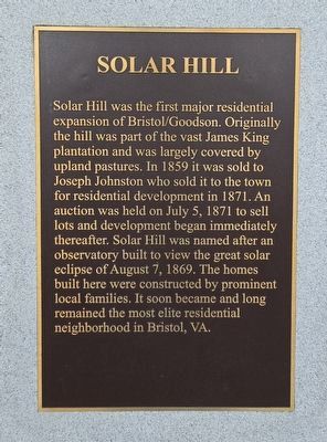 Solar Hill Marker. Click for full size. Solar Hill Marker image. Click for full size.