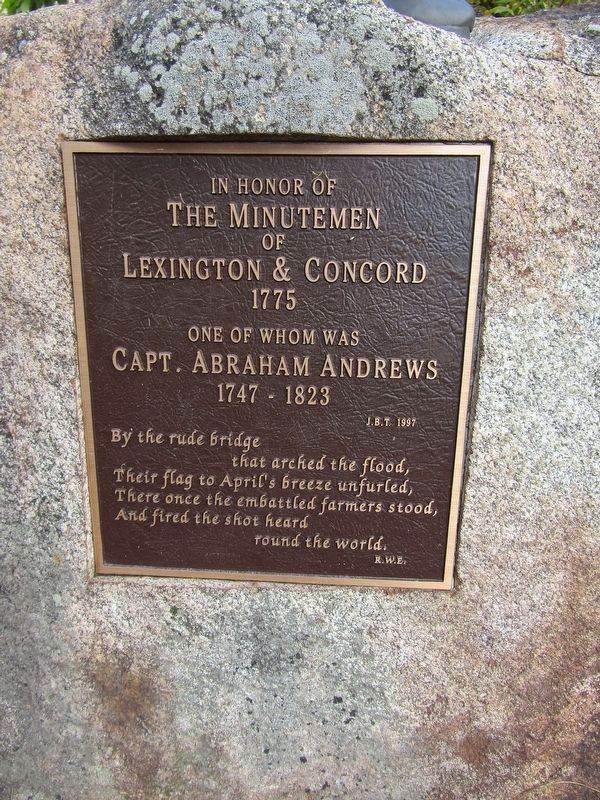 The Minutemen of Lexington & Concord Marker. Click for full size. The Minutemen of Lexington & Concord Marker image. Click for full size.