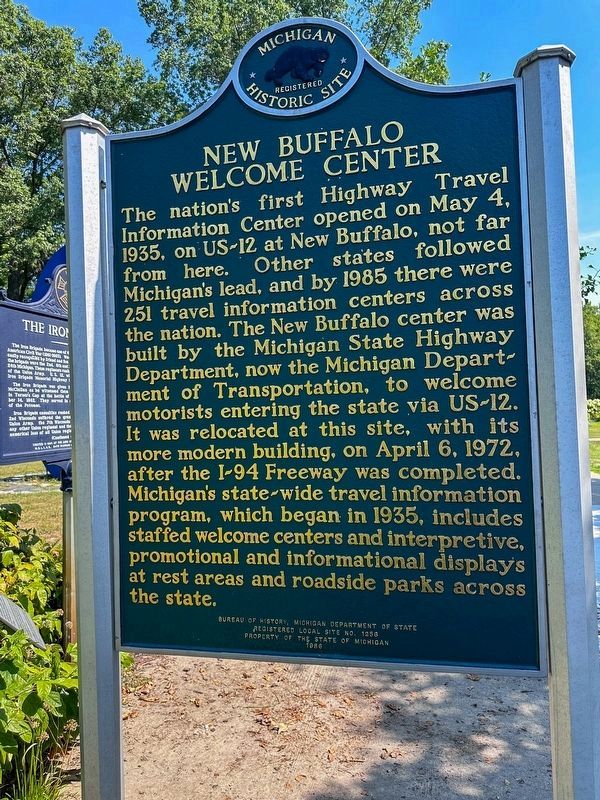 New Buffalo Welcome Center Marker. Click for full size. New Buffalo Welcome Center Marker image. Click for full size.