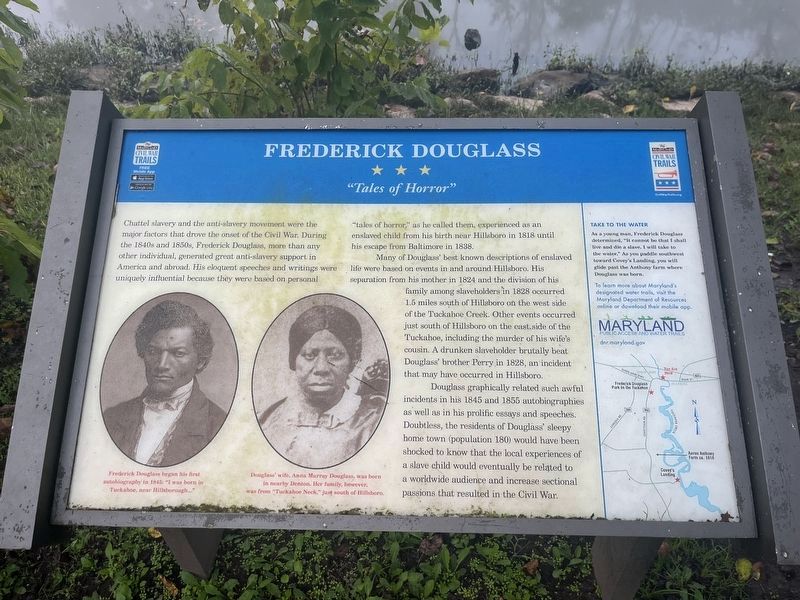 Frederick Douglass Marker. Click for full size. Frederick Douglass Marker image. Click for full size.
