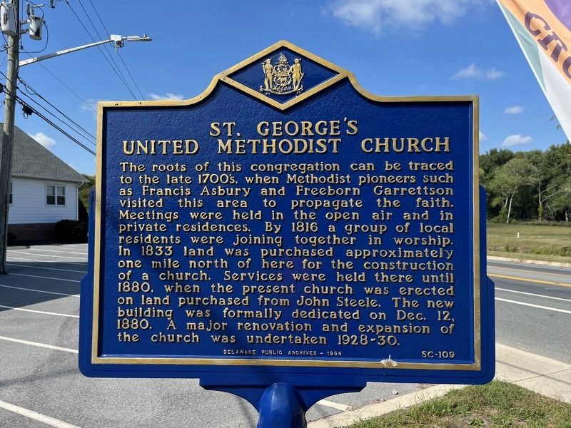 St. George's United Methodist Church Marker image. Click for full size.
