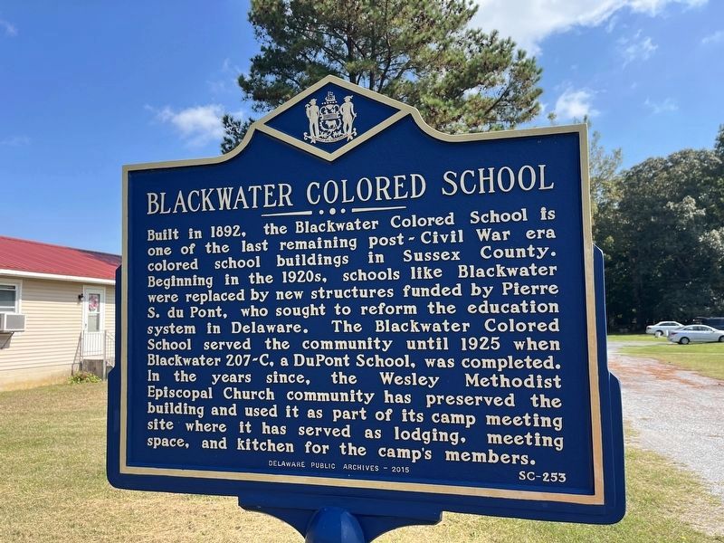 Blackwater Colored School Marker. Click for full size. Blackwater Colored School Marker image. Click for full size.