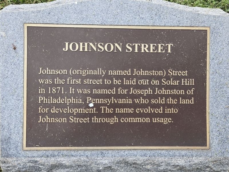 Johnson Street Marker. Click for full size. Johnson Street Marker image. Click for full size.