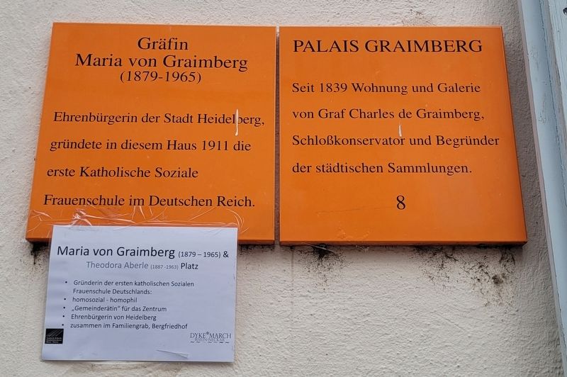 Palais Graimberg / Graimberg Palace Marker. Click for full size. Palais Graimberg / Graimberg Palace Marker image. Click for full size.