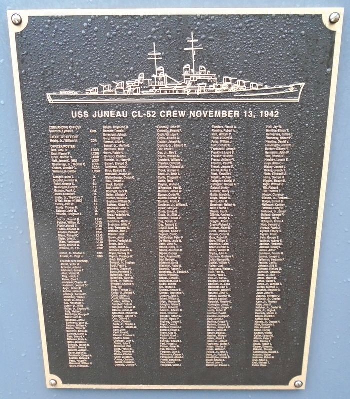 USS <i>Juneau</i> (CL-52) Crew. Click for full size. USS <i>Juneau</i> (CL-52) Crew image. Click for full size.