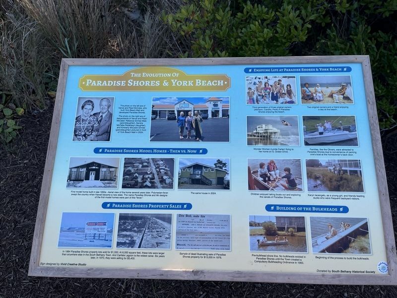 The Evolution of Paradise Shores & York Beach Marker image. Click for full size.
