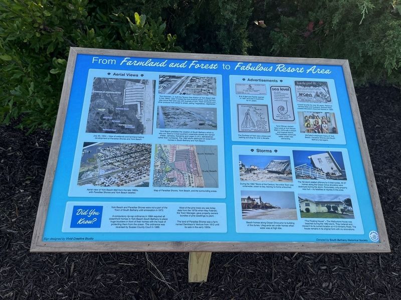 From Farmland and Forest to Fabulous Resort Area Marker. Click for full size. From Farmland and Forest to Fabulous Resort Area Marker image. Click for full size.
