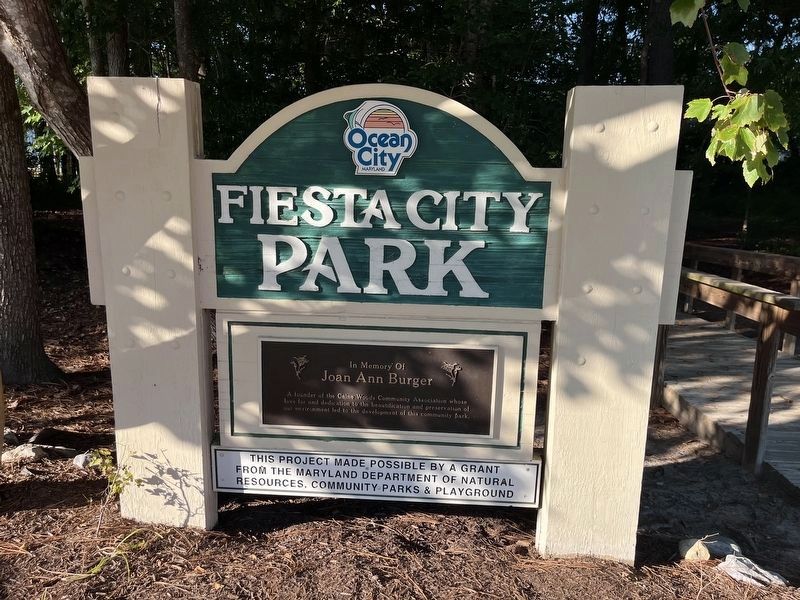 Fiesta City Park Marker. Click for full size. Fiesta City Park Marker image. Click for full size.