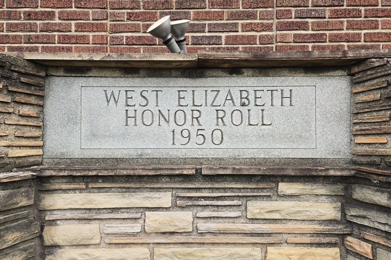 West Elizabeth Honor Roll Marker. Click for full size. West Elizabeth Honor Roll Marker image. Click for full size.
