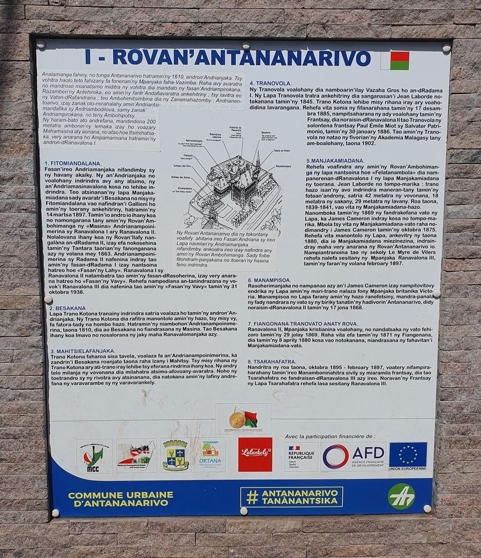 I - Rovan'antananarivo Marker. Click for full size. I - Rovan'antananarivo Marker image. Click for full size.