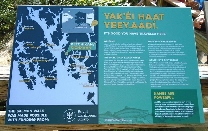 Yak'éi Haat Yeey.aadí. Marker. Click for full size. Yak'éi Haat Yeey.aadí. Marker image. Click for full size.