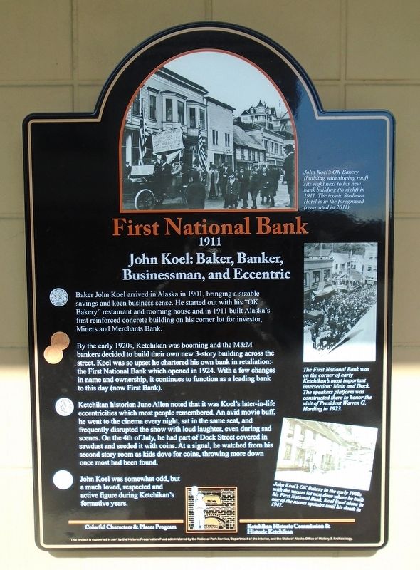 First National Bank Marker. Click for full size. First National Bank Marker image. Click for full size.