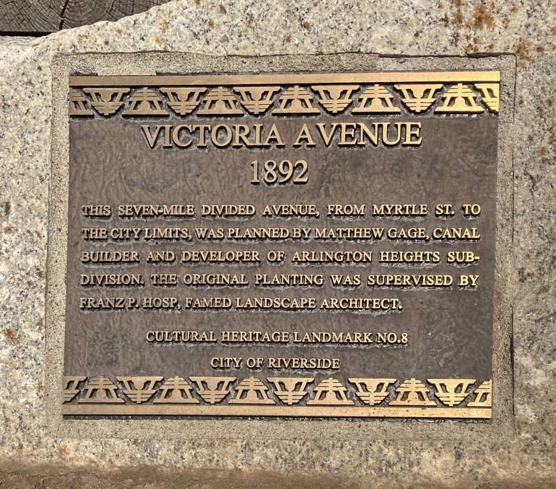 Victoria Avenue 1892 Marker image. Click for full size.