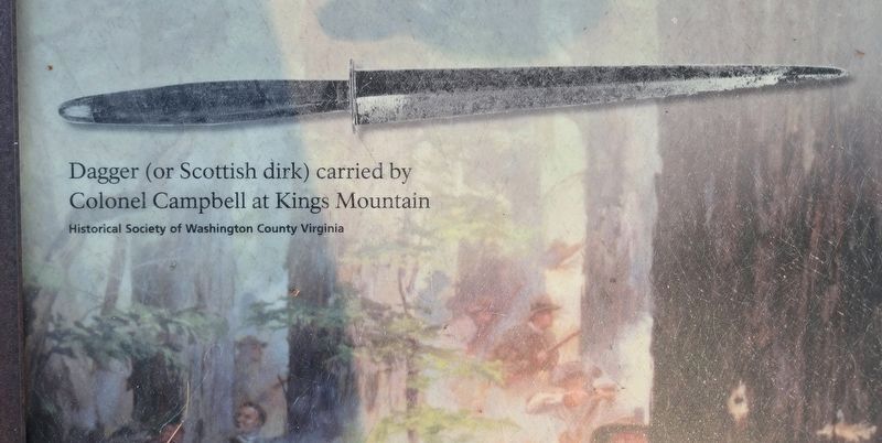 Dagger (or Scottish dirk) carried by Colonel Campbell at Kings Mountain image. Click for full size.