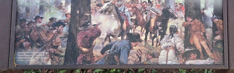 Battle of Kings Mountain painting by Don Troiani image. Click for full size.