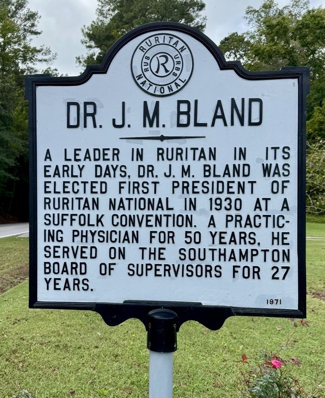 Dr. J.M. Bland Marker. Click for full size. Dr. J.M. Bland Marker image. Click for full size.