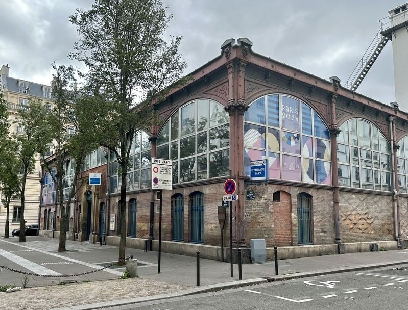 Le Gymnase Japy / The Japy Gymnasium Marker - wide view. Click for full size. Le Gymnase Japy / The Japy Gymnasium Marker - wide view image. Click for full size.