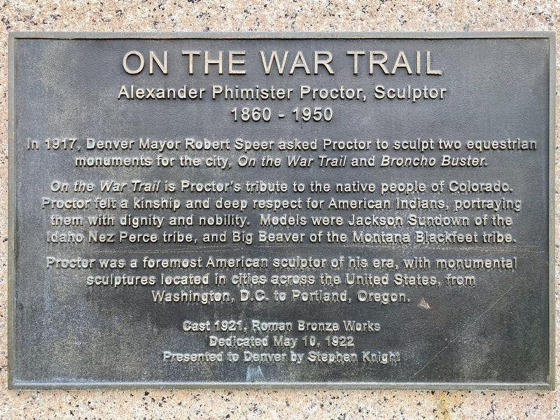 On The War Trail Marker. Click for full size. On The War Trail Marker image. Click for full size.