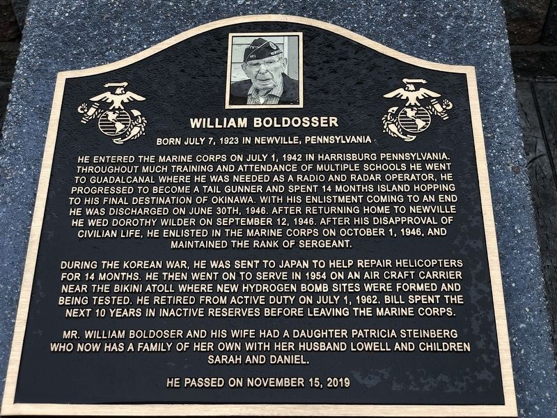 William Boldosser Memorial. Click for full size. William Boldosser Memorial image. Click for full size.