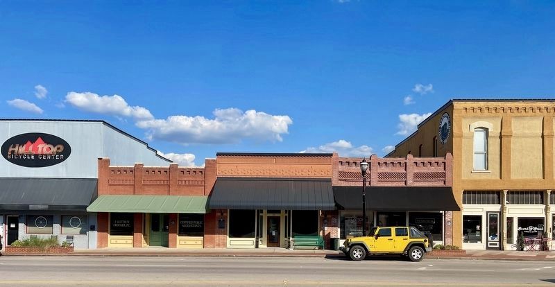 Board and Chorn Drugstore building with Marker. Click for full size. Board and Chorn Drugstore building with Marker image. Click for full size.