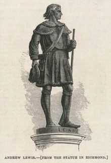 Andrew Lewis statue in Richmond VA. Click for full size. Andrew Lewis statue in Richmond VA image. Click for full size.