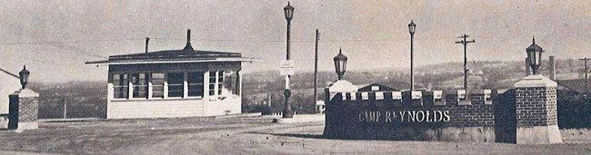 Camp Reynolds Main Gate. Click for full size. Camp Reynolds Main Gate image. Click for full size.
