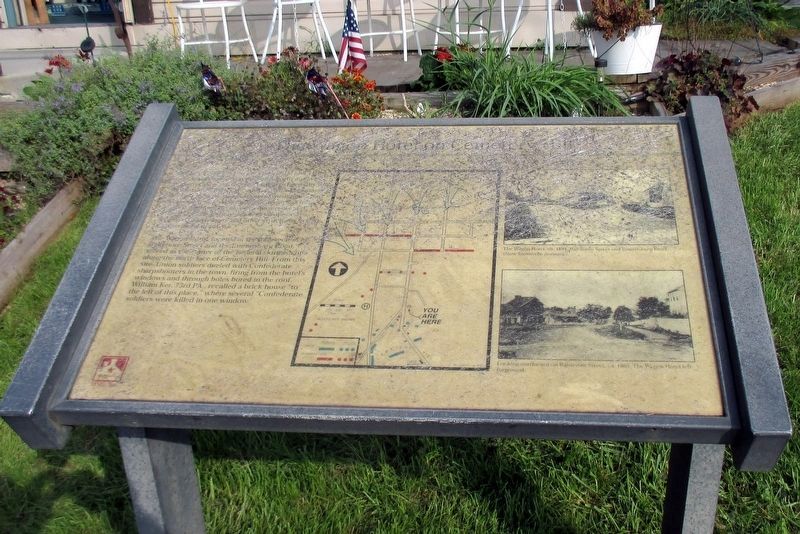 The Wagon Hotel on Cemetery Hill Marker image. Click for full size.