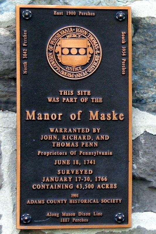 Manor of Maske plaque image. Click for full size.